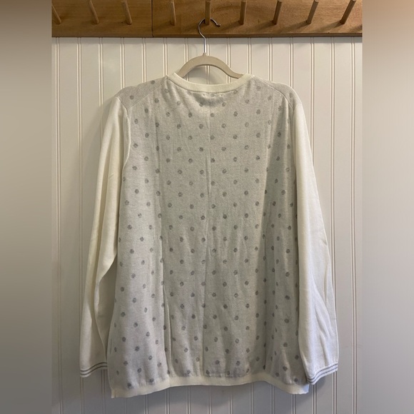 Tommy Hilfiger Lightweight White Grey Polka Dot Preppy Crew Neck Sweater XXL - Picture 4 of 5